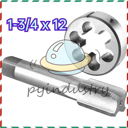 1-3/4 x 12 UN Thread Tap and Round Die 1 3/4"-12 UN Tap and Die Set Right Hand #