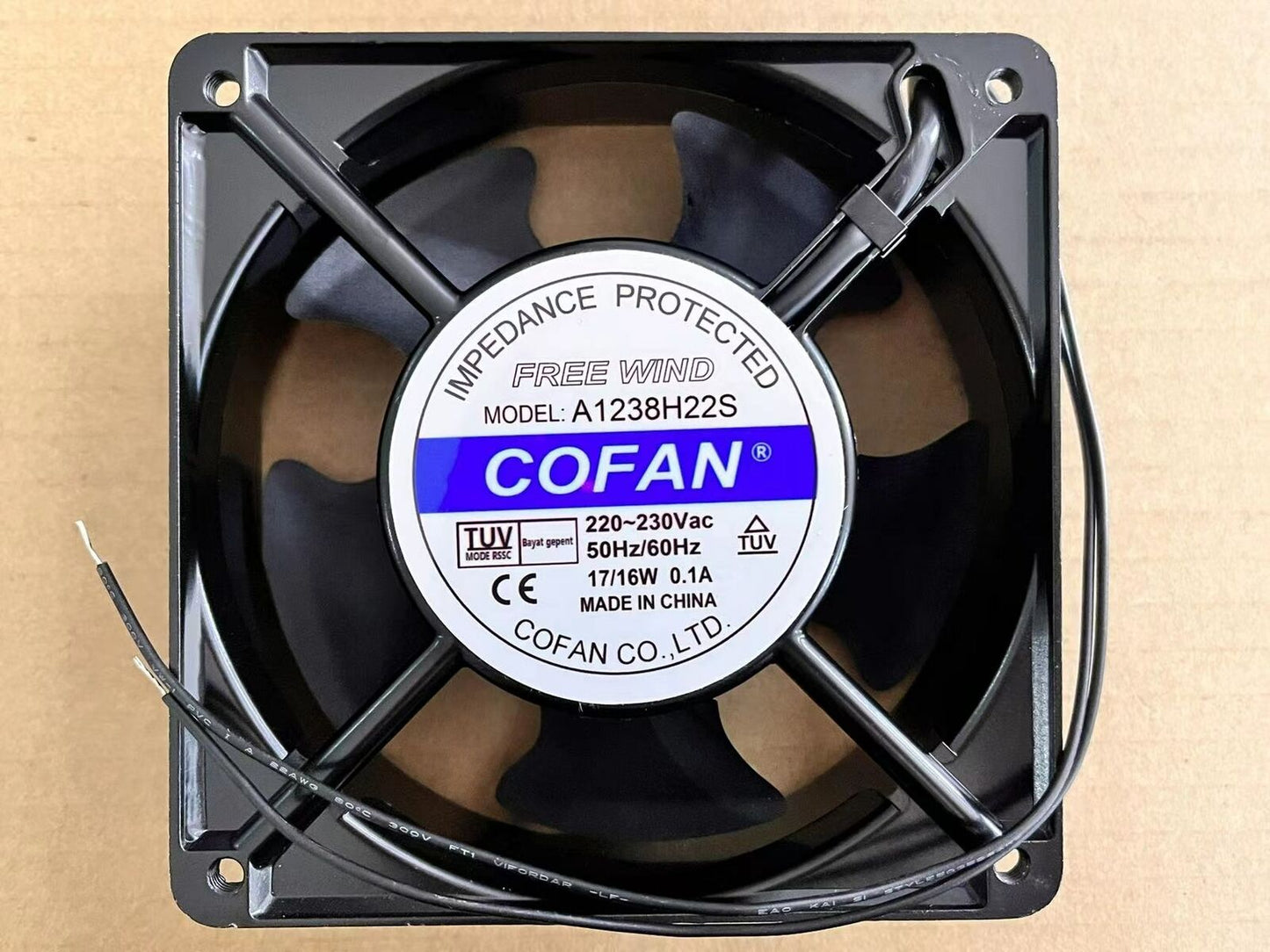12cm COFAN A1238H22S Cooling Fan 220-230V 17 16W 12cm - COFAN