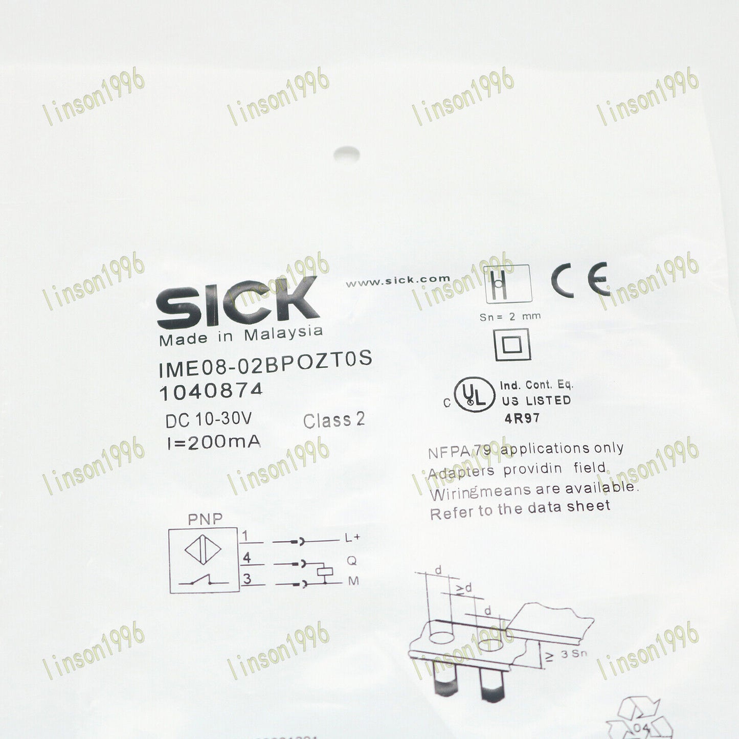 new IME08-02BPOZT0S SICK Proximity Sensor 1040874 FAST SHIP - KOEED