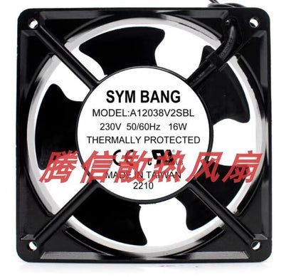 SYM BANG A12038V2SBL 12038 230V 50/60Hz 16W Cooling Fan