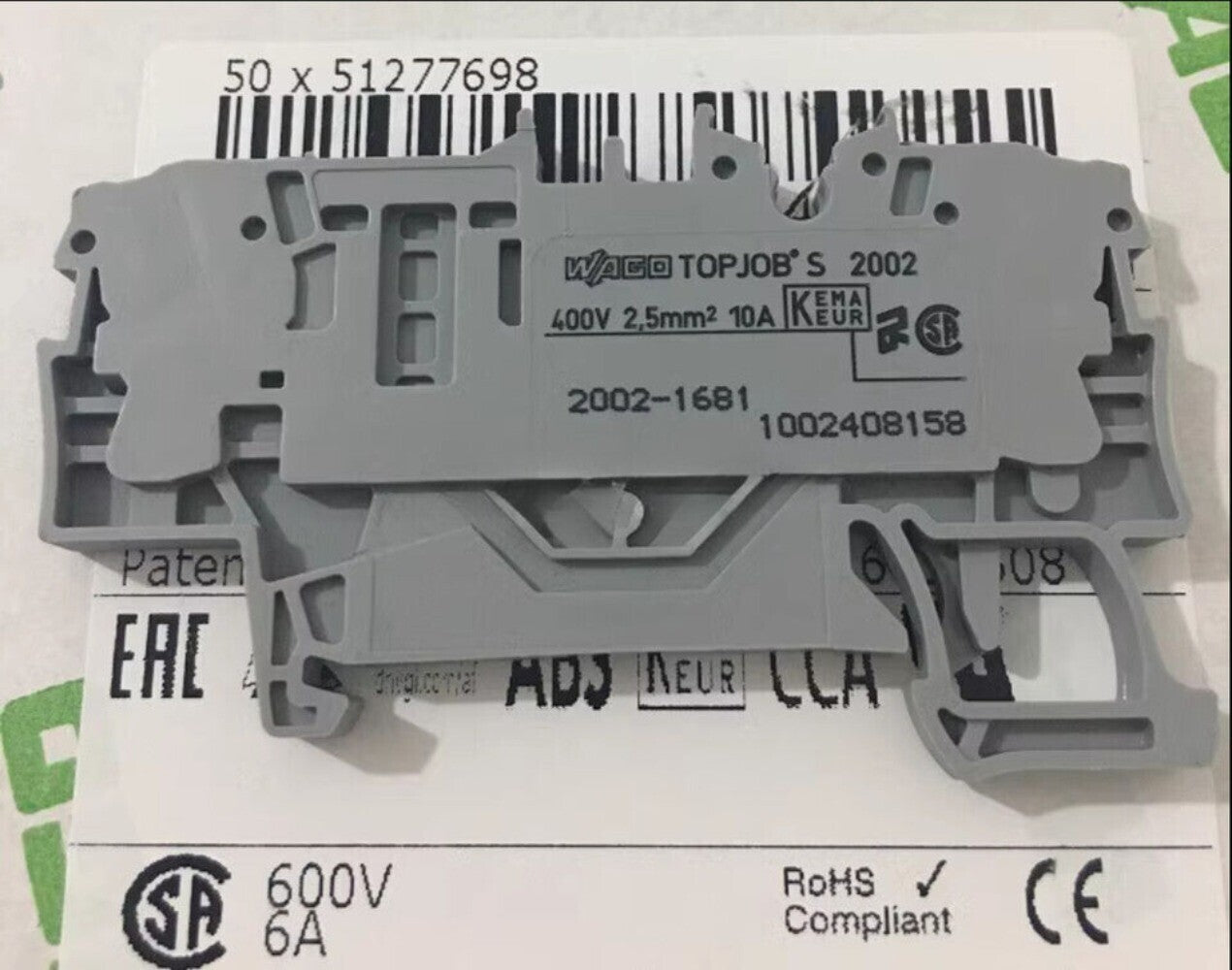 20PCS Wago 2002-1681 20021681 Teminal Blocks Wiring terminals