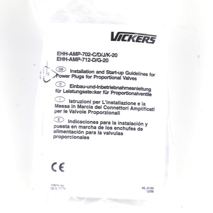 Vickers EHH-AMP-702-D-20 Amplifier Plug - VICKERS