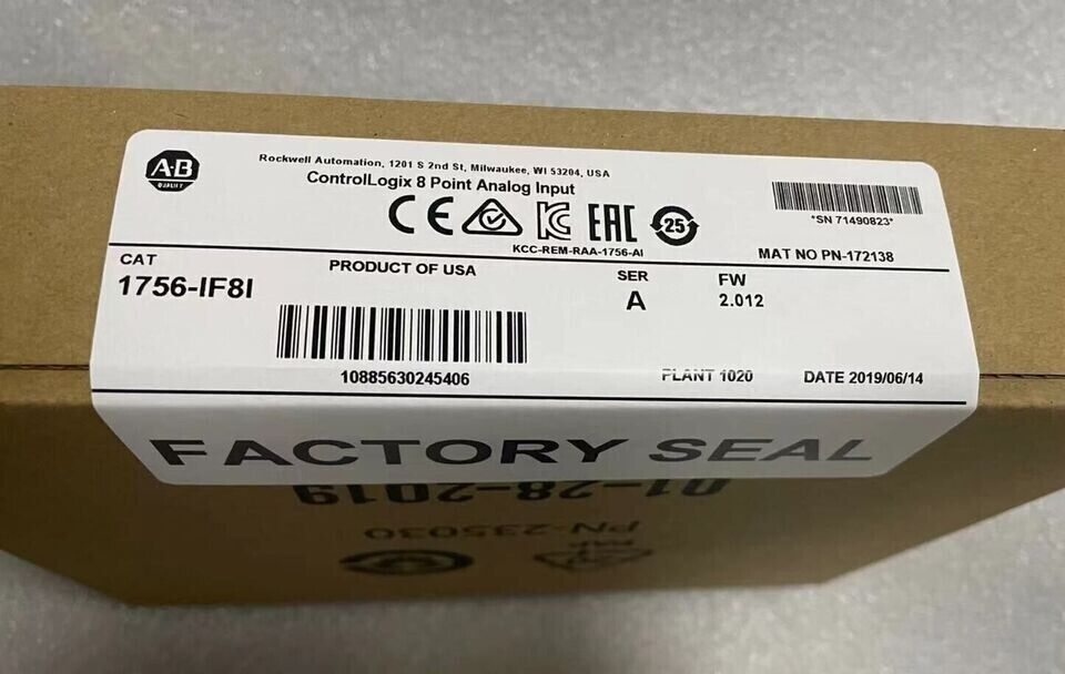 ControlLogix AB 1756-IF8I SER A 8 Point Analog Input Module with 24VDC Mounting Bracket and Sealed Enclosure - CONTROLLOGIX