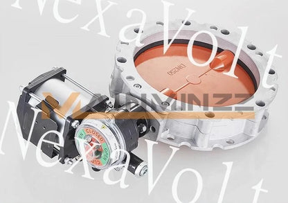 DN250 ONE Pneumatic powder Cement double flanged butterfly valve