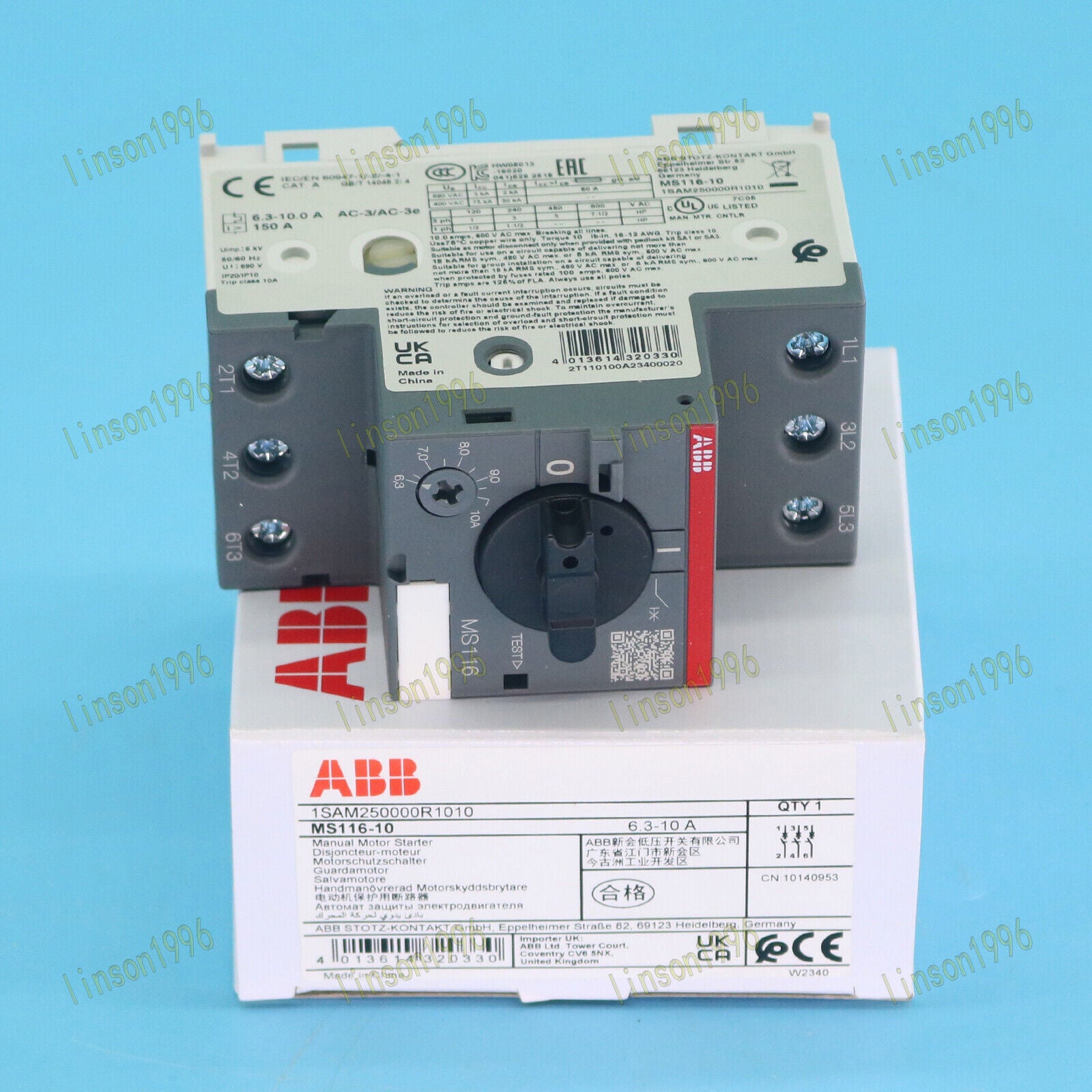 ABB MS116-10 6.3-10A Motor Circuit Breaker Fast - ABB