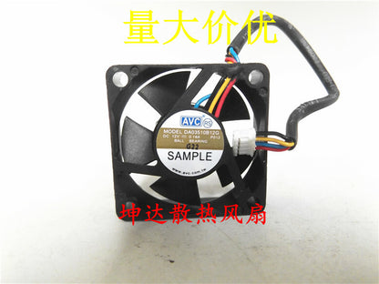 1pcs AVC DA03510B12G 12V 0.18A 3.5cm 4-wire dual ball fan