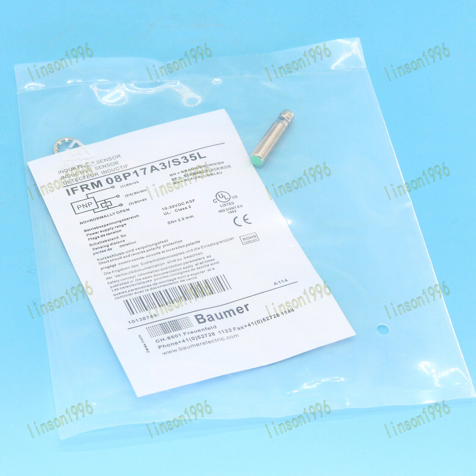 Baumer IFRM 08P17A3/S35L PLC Proximity Sensor - BAUMER