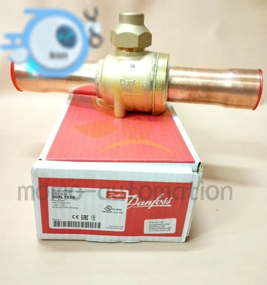 1PC- Danfoss 009L7058 Shut-off ball valve, GBC 42s,ODF, Inlet size 1 5/8in- ~