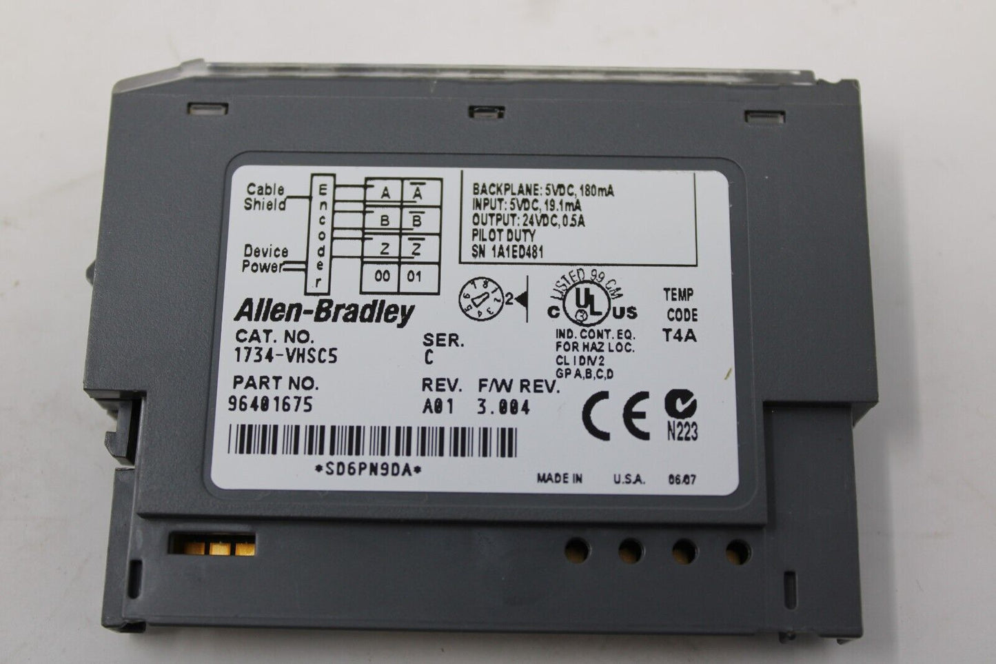 used Allen Bradley 1734-VHSC5 Point Counter Module - ALLEN BRADLEY