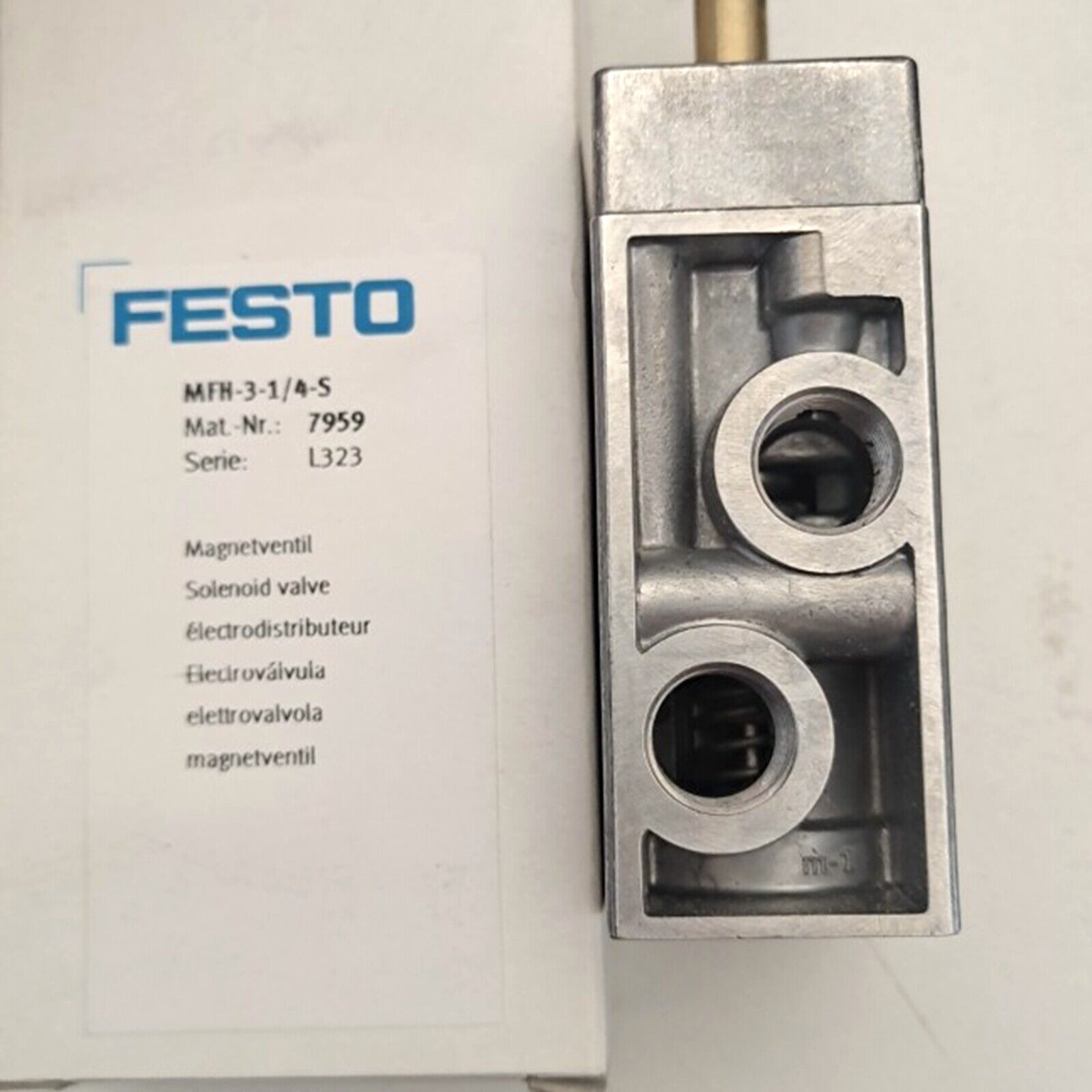 new  FESTO MFH-3-1/4-S 7959 PLC Solenoid Classic Valve 230VDC 240VAC