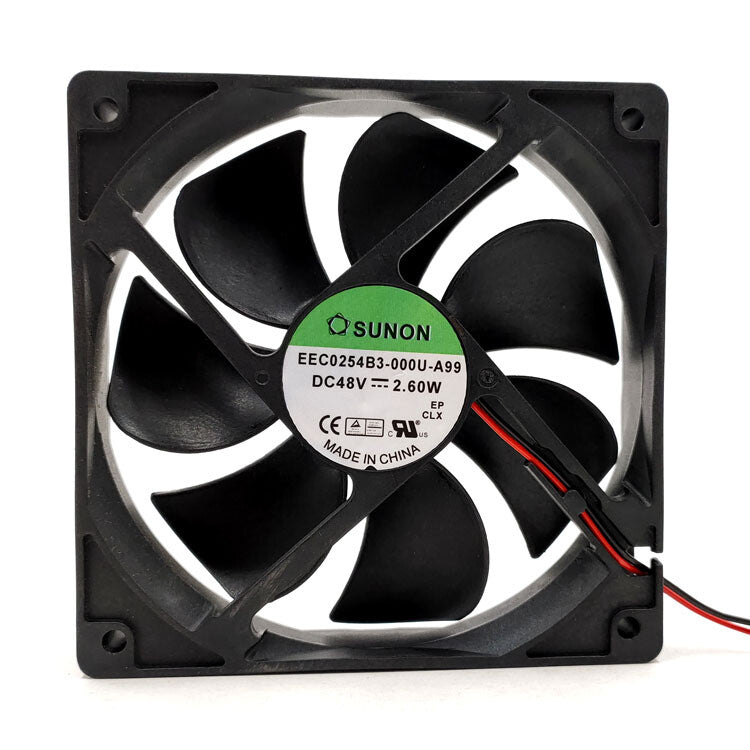 SUNON EEC0254B3-000U-A99 12025 12CM 48V 2.60W 2-wire Silent Cooling Fan