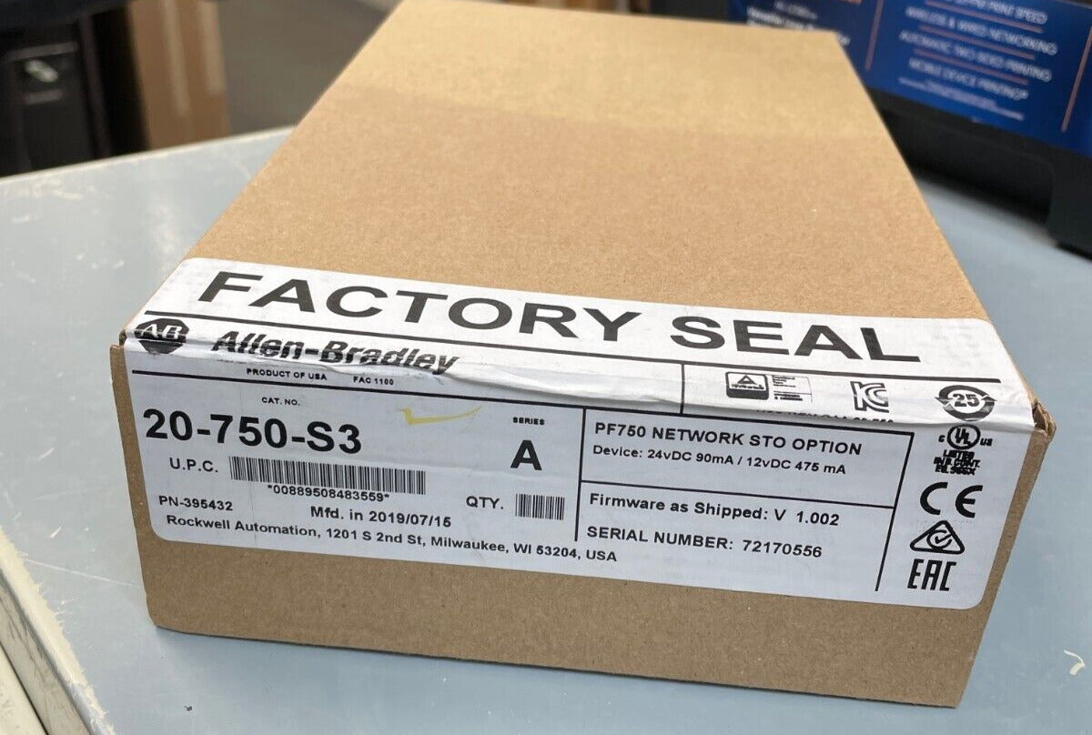 Allen Bradley AB 20-750-S3 Powerflex 750 Network STO Option Module - NEW AB