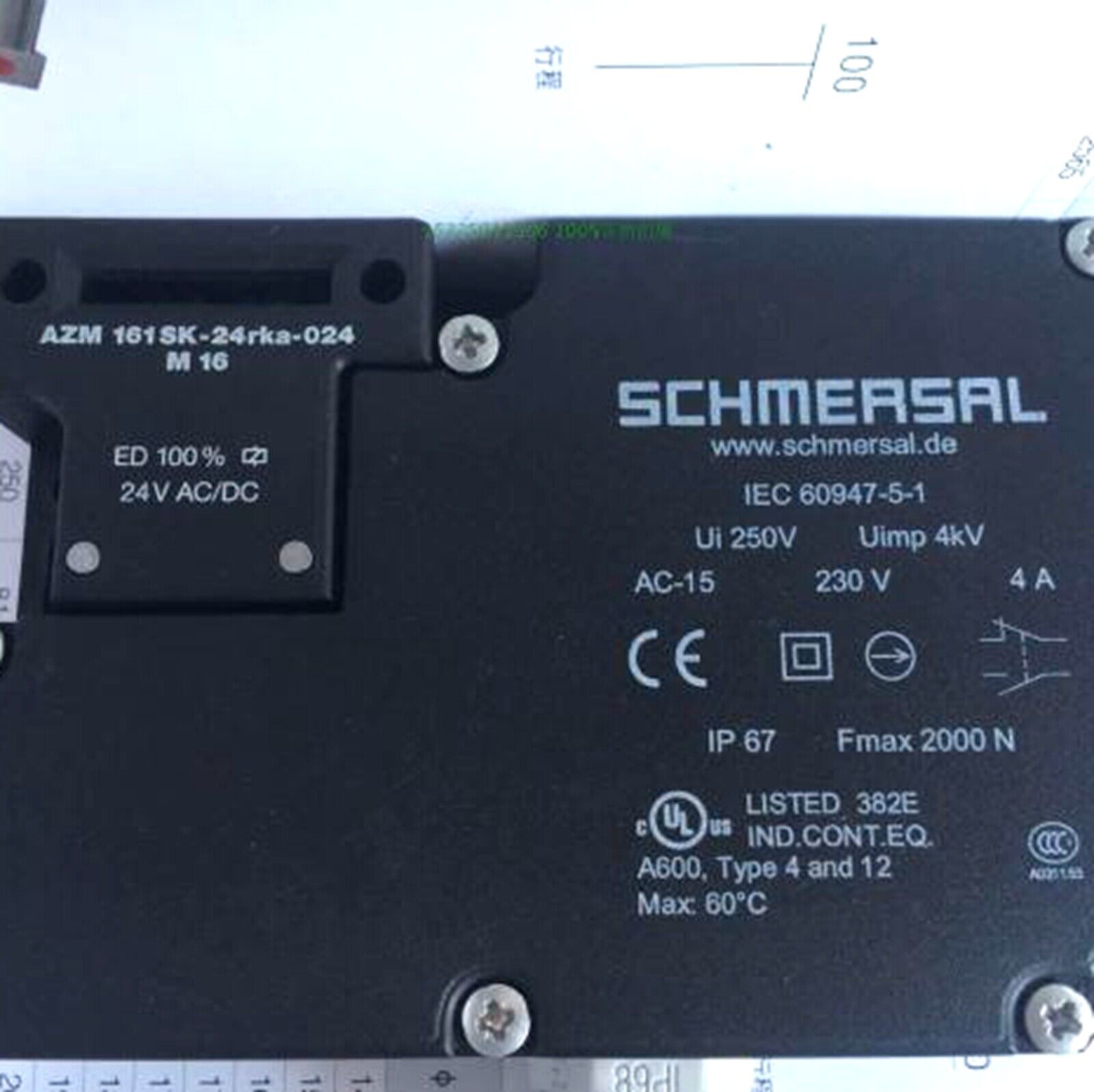 SCHMERSAL AZM161SK-24RKA-024-M16 Safety Door Switch Lock - SCHMERSAL