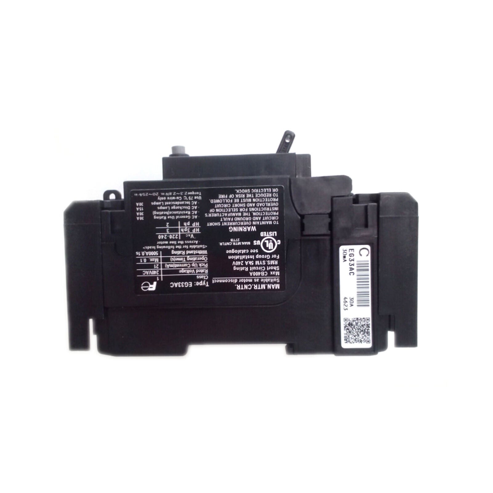 1Pc Leakage Circuit Breaker 3P Switch EG33AC 30A 30MA 230V - ELECTRICALGUARD