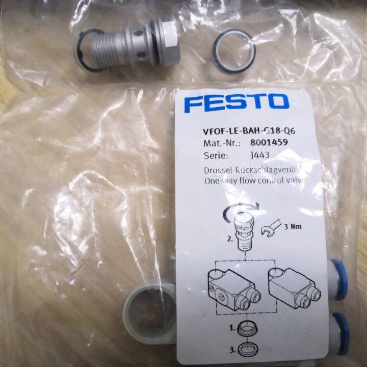 FESTO Throttle Valve VFOF-LE-BAH-G18-Q6 8001459 - FESTO