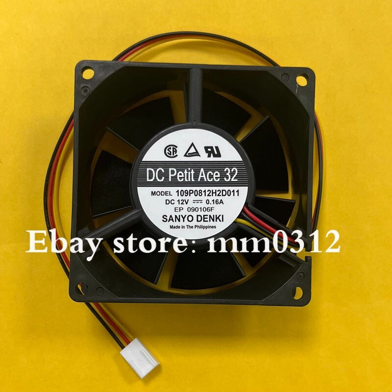 1PCS 109P0812H2D011 8032 DC12V 0.16A 8CM 3-Wire Silent Cooling Fan