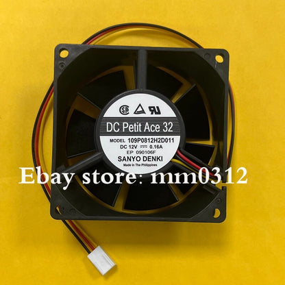 1PCS 109P0812H2D011 8032 DC12V 0.16A 8CM 3-Wire Silent Cooling Fan