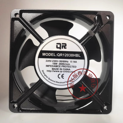 QR QR12038HBL 220V-230V 0.14A 18W 12CM Cooling Fan