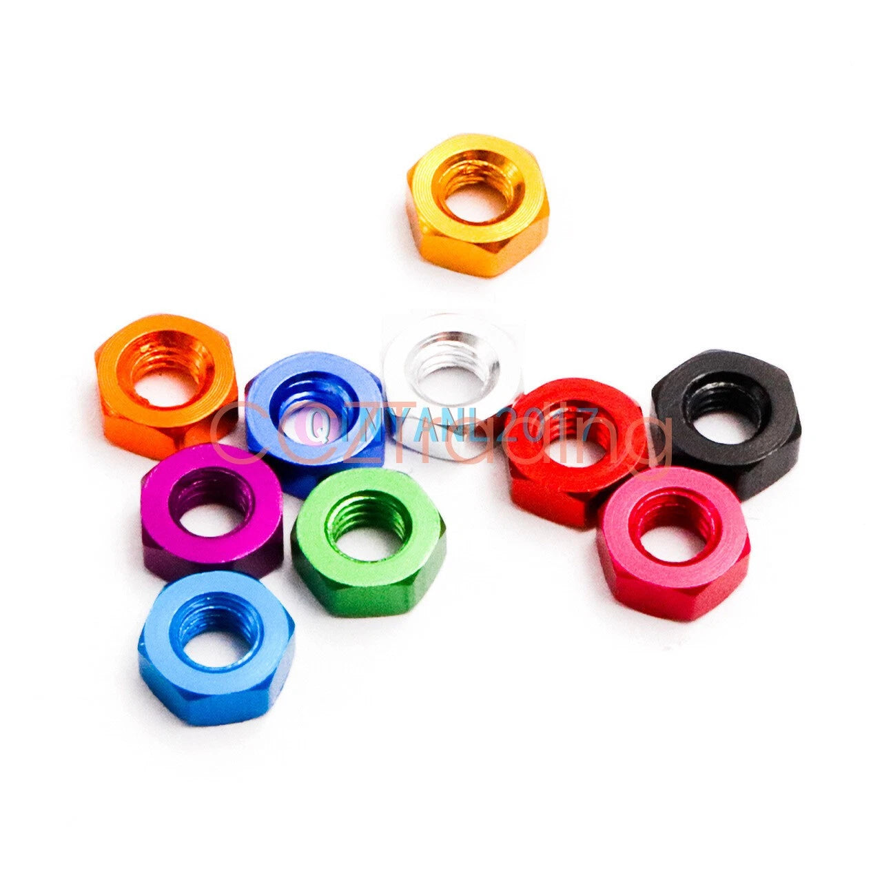 1PC M3 M4 M5 M6 Colorful Aluminum Alloy Hexagonal Hex Nut Lock Nuts