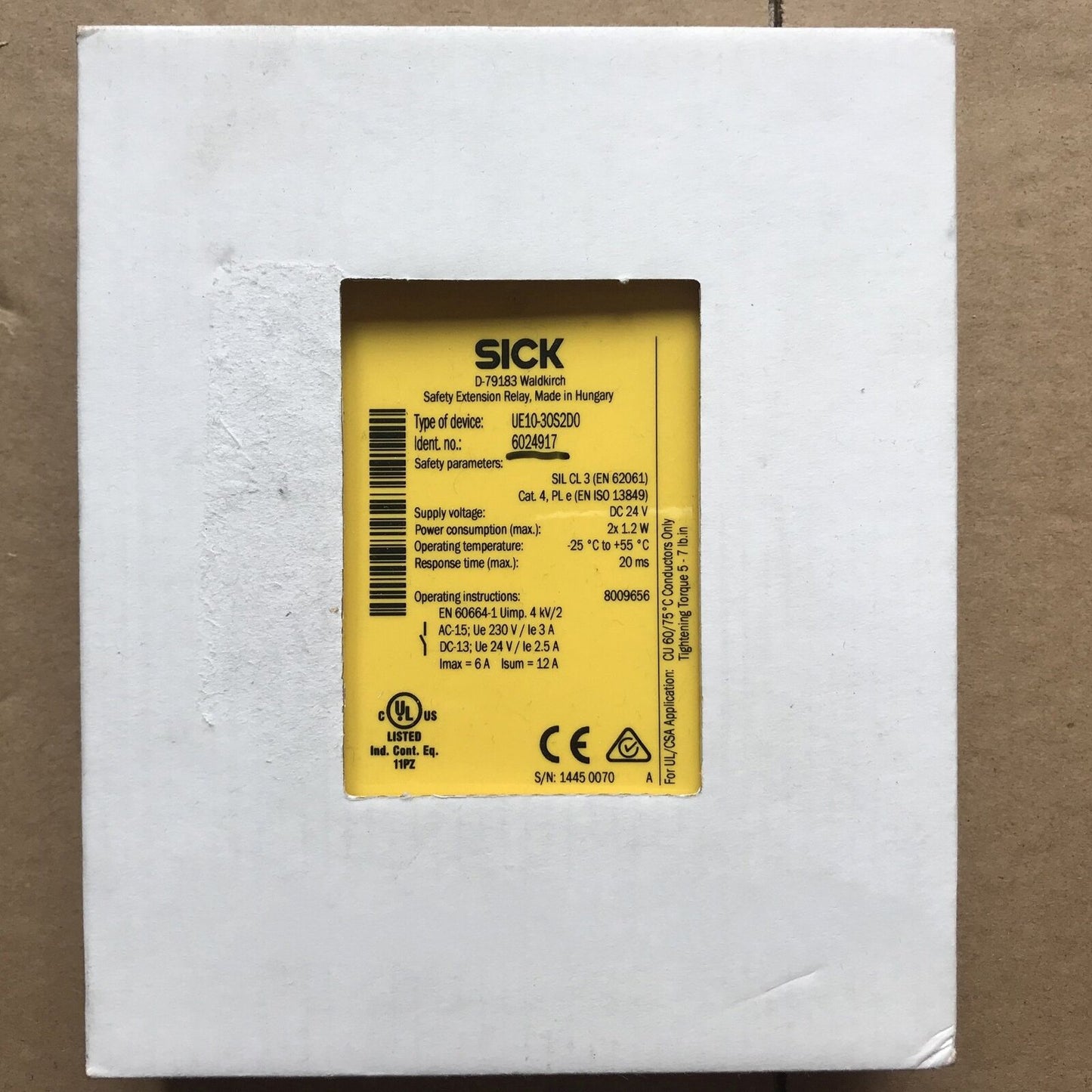 ONE SICK UE10-30S2D0 Safety Relay System - ONE SICK