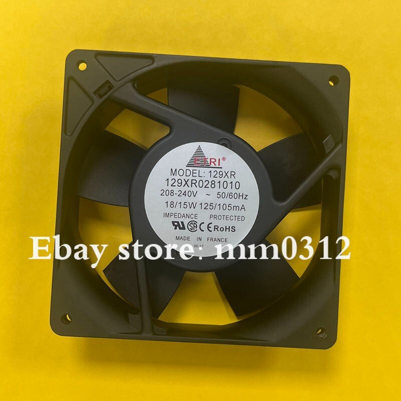 ETRI 129XR0281010 208-240V 208-240V 18/15W 125/105mA 120*120*38mm cooling fan