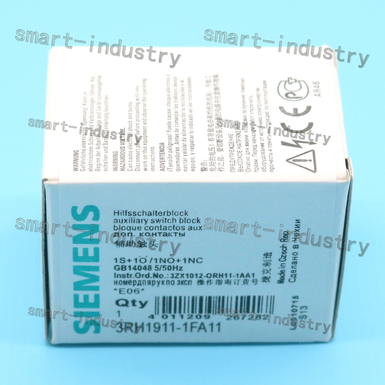 new One  Siemens 3RH1911-1FA11 1NO+1NC Auxiliary Contact In Box