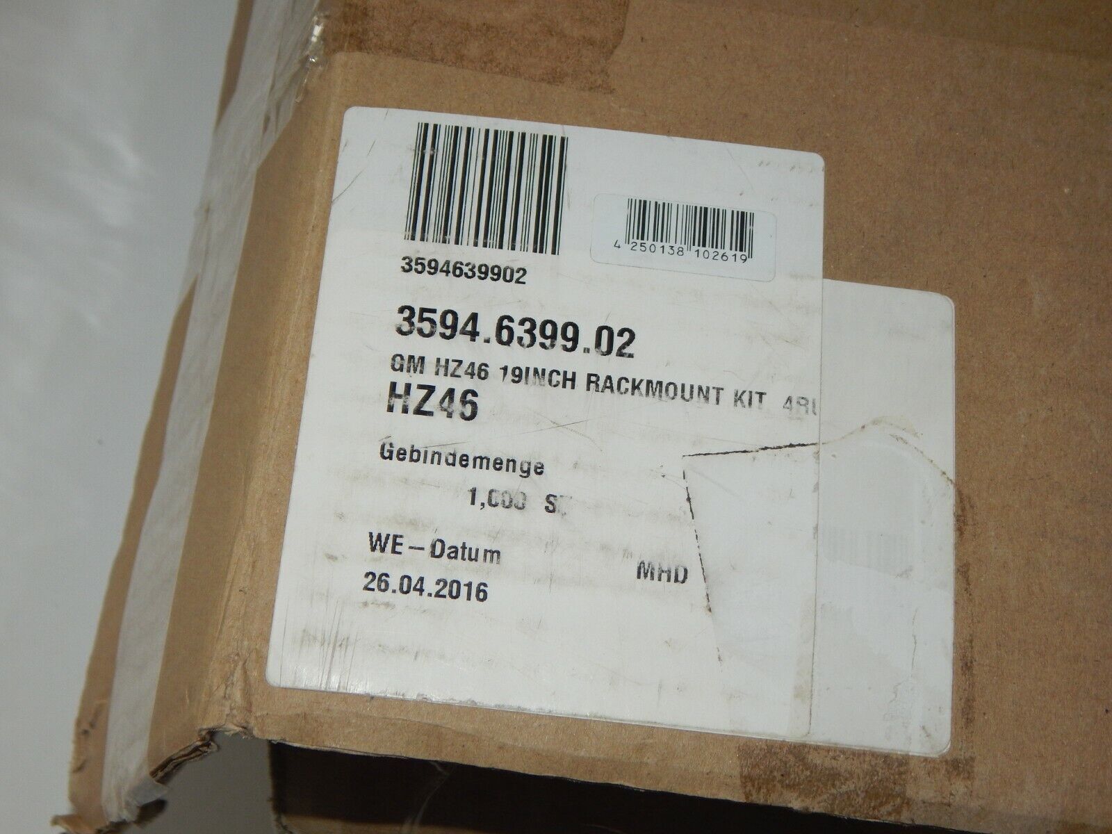 Used Rohde & Schwarz HAMEG HZ46 Rackmount Kit - ROHDE & SCHWARZ