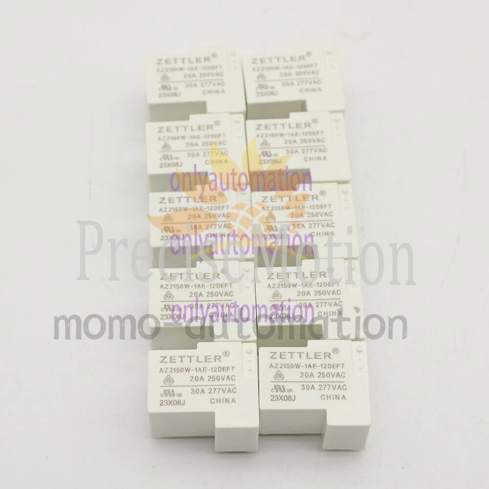 10Pcs ZETTLER AZ2150W-1AE-12DEFT 12VDC Automotive Relay 20A 250VAC 4Pins~