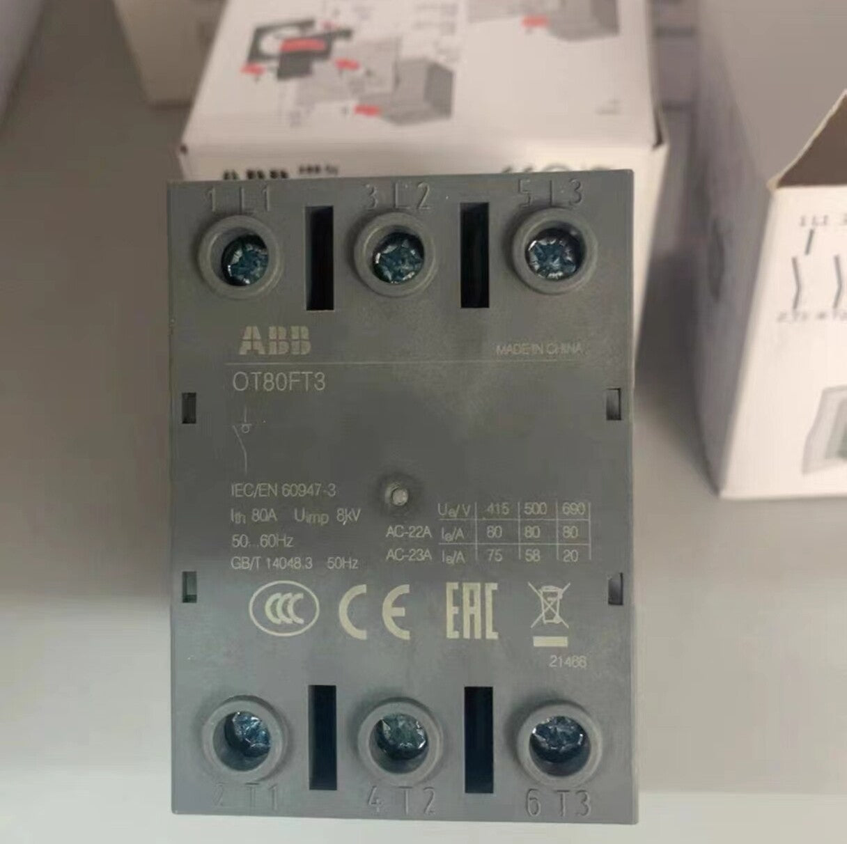 new 1pc ABB OT80FT3 80A isolation switch 1SCA105431R1001