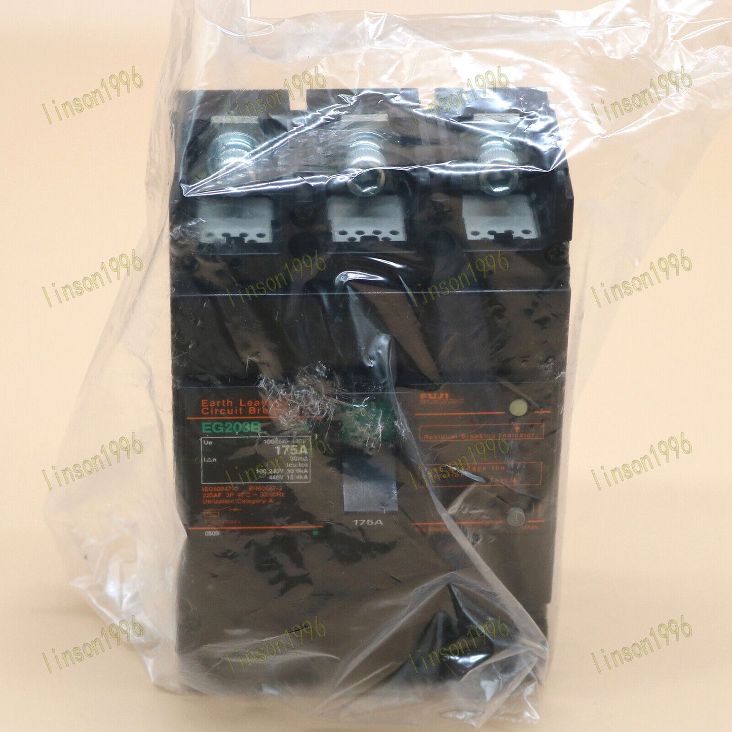 Fuji Circuit Breaker EG203B 3P 175A Ship - FUJI
