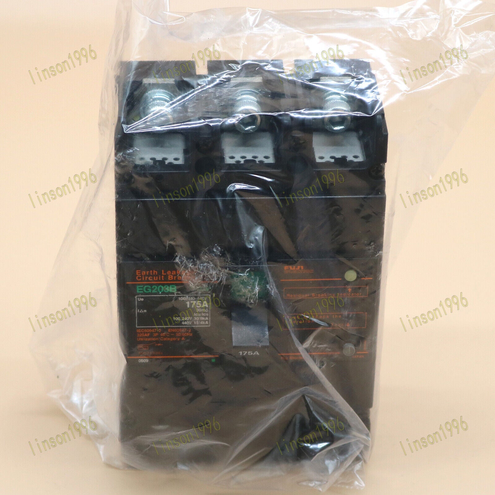 Fuji Circuit Breaker EG203B 3P 175A Ship - FUJI