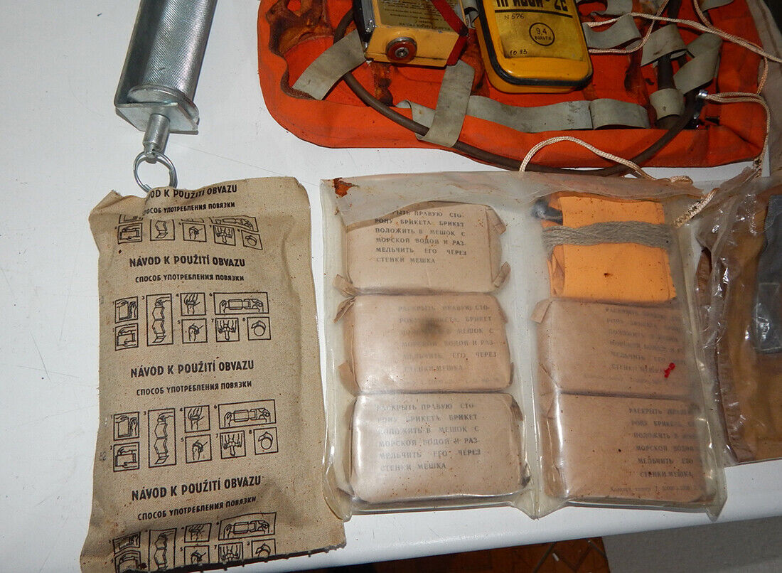 used Rescue Kit NAZ-7 Survival Life Seat Air Force Pilot Radio Soviet Russian - KOEED