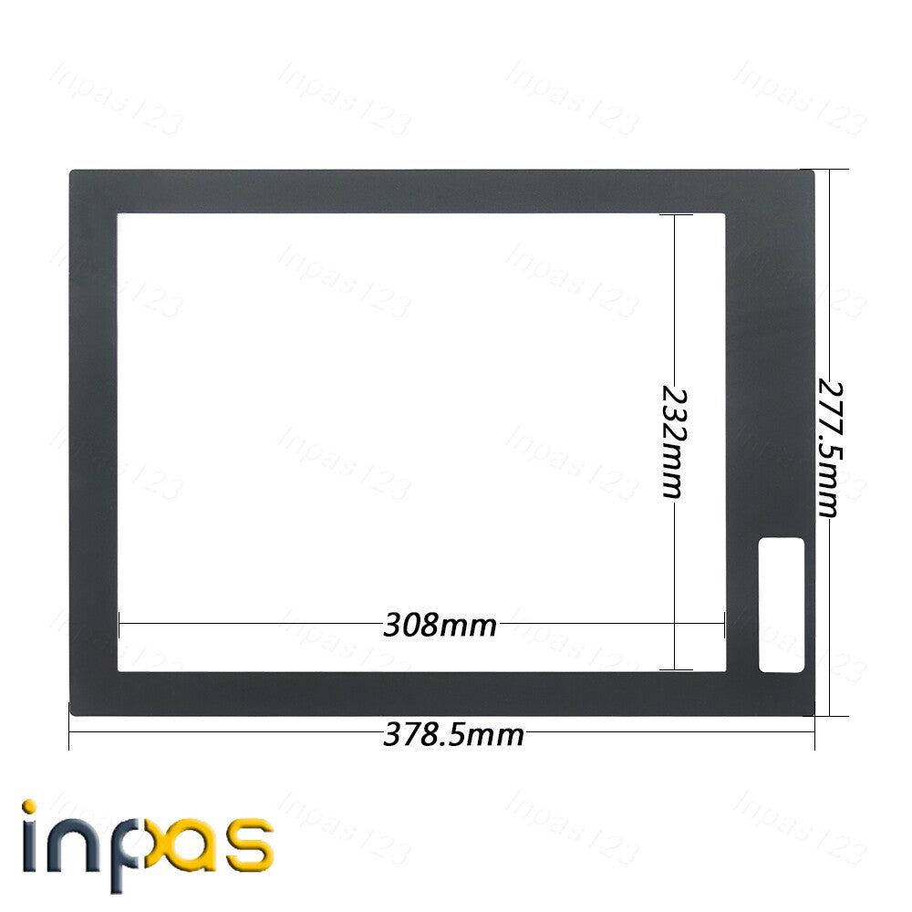 new For 6186M-15PT 6186M-15PTSS Touch panel screen glass + Front Film overlay