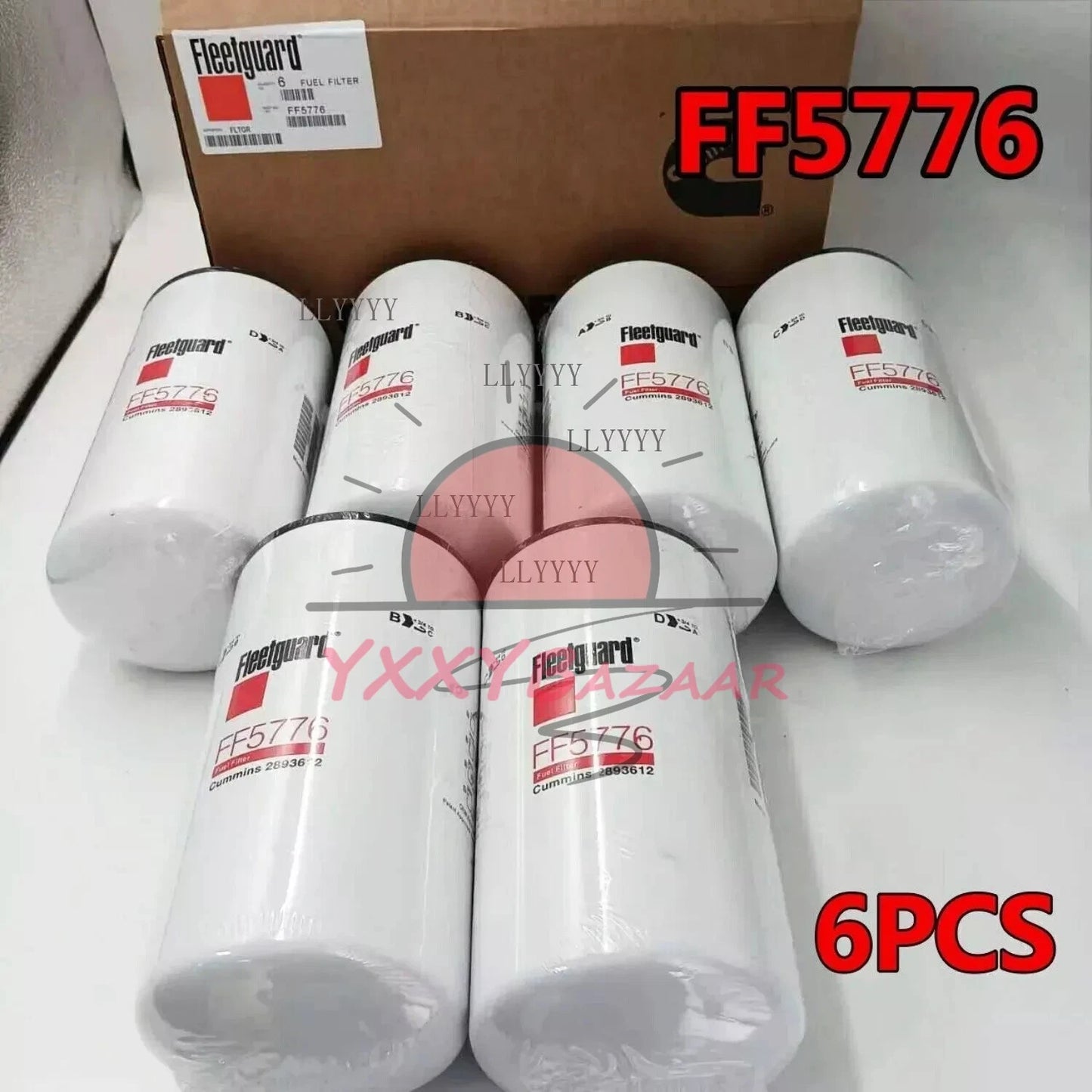 6 Pack FF5776 Fuel Filter For Fleetguard FF5776 ISX 2893612 Cummins