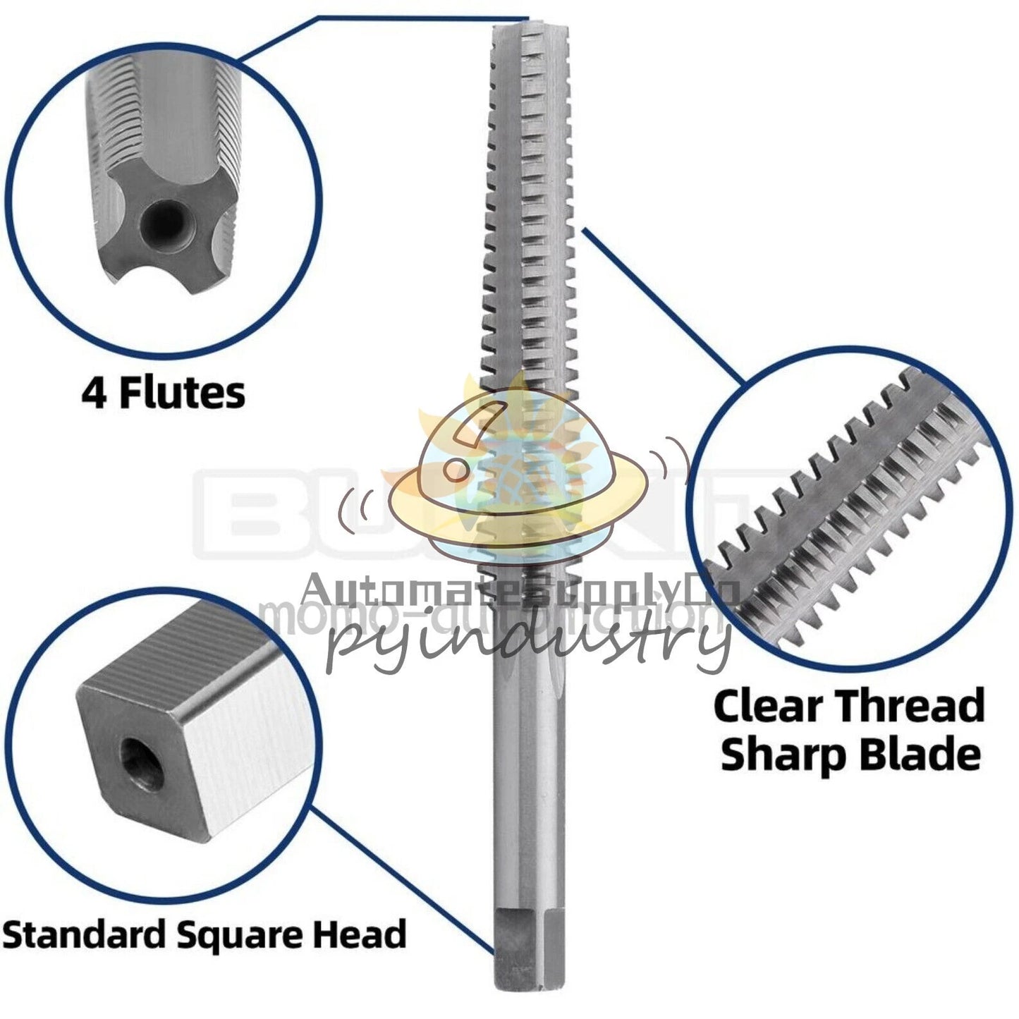 ACME 5/8"-8 Trapezoidal Tap Right Hand, HSS 5/8 x 8 Trapezoidal Thread Tap