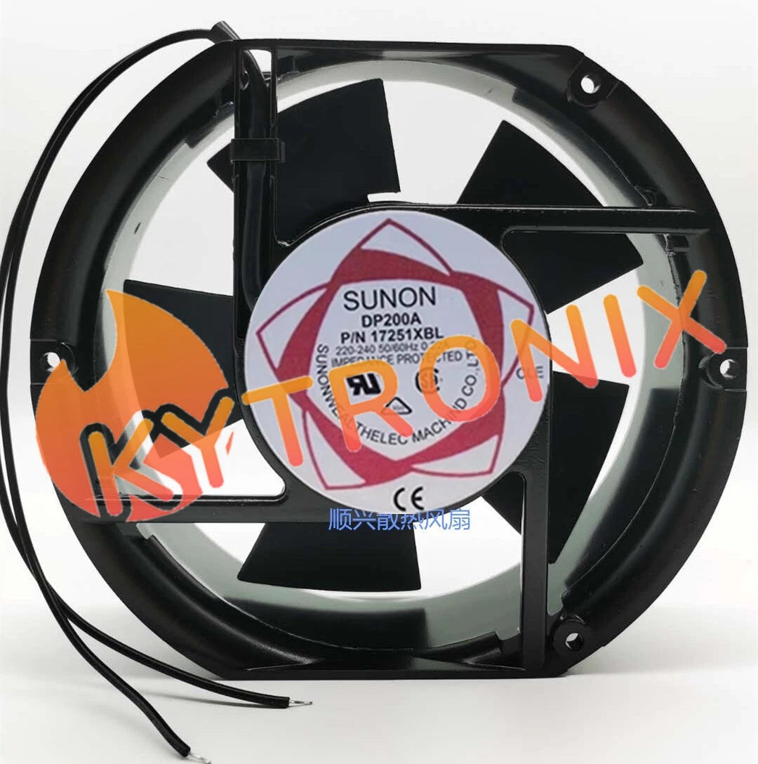 1 PCS SUNON Fan DP200A P/N 17251XBL AC220V 17251 17CM 2 wire Aluminum frame