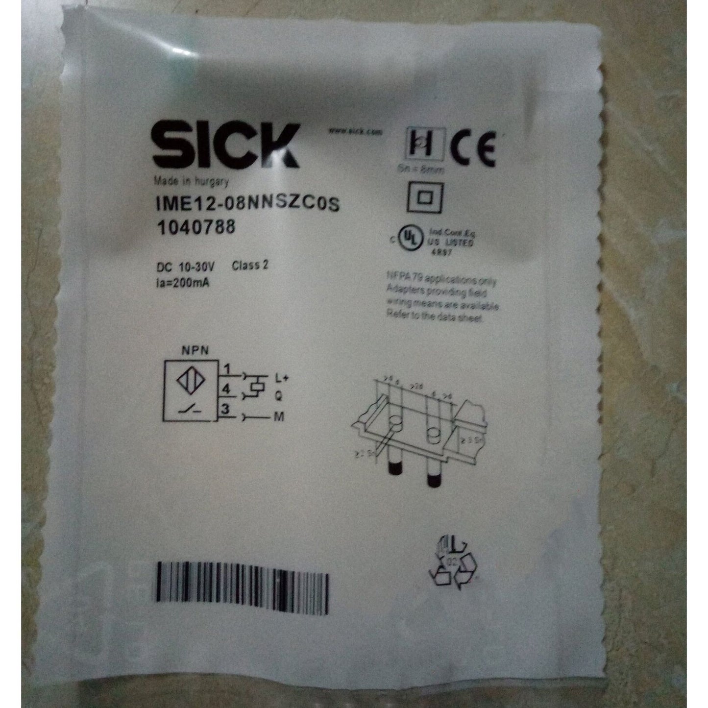ONE SICK IME12-08NNSZC0S Photoelectric Switch - SICK