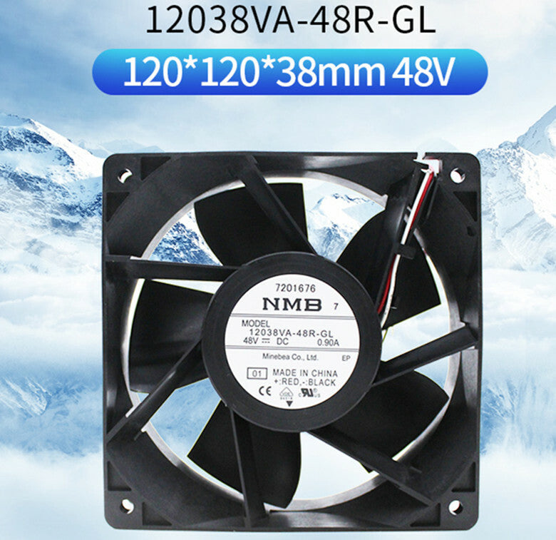 new NMB 12038VA-48R-GL 48V 0.9A 12CM Violent Cooling Fan