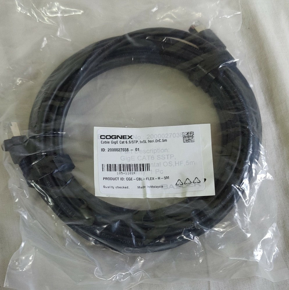 COGNEX CGE-CBL-FLEX-H-5M Gige Ethernet Cable One Year Warranty Fast Shipping