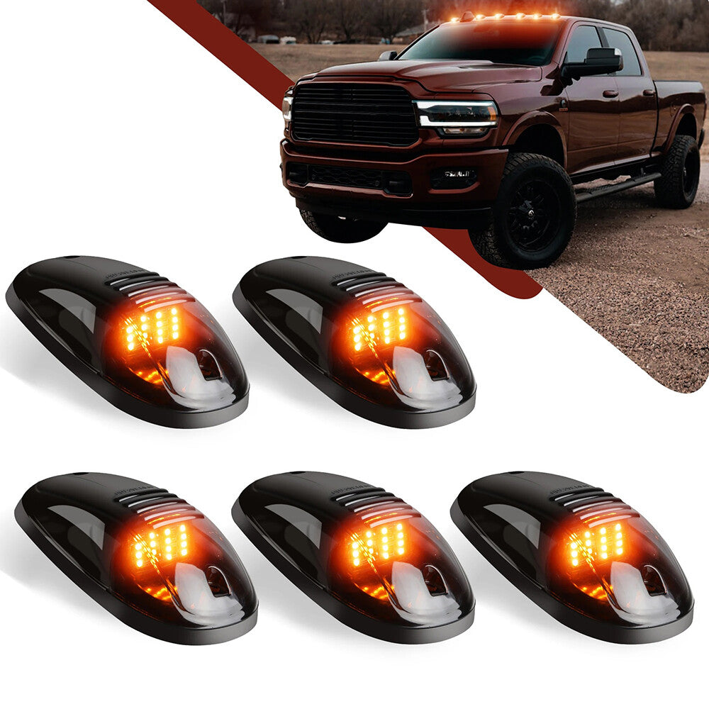 5×Smoked LED Roof top Cab Running Marker Light For Ford F150 F250 Truck Cab