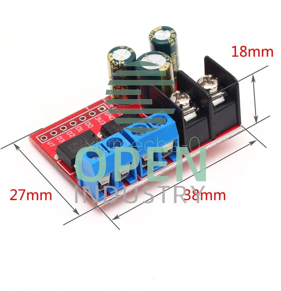 Dual 5A DC Motor Drive Remote Control Double H-Bridge PWM Speed Control Module M