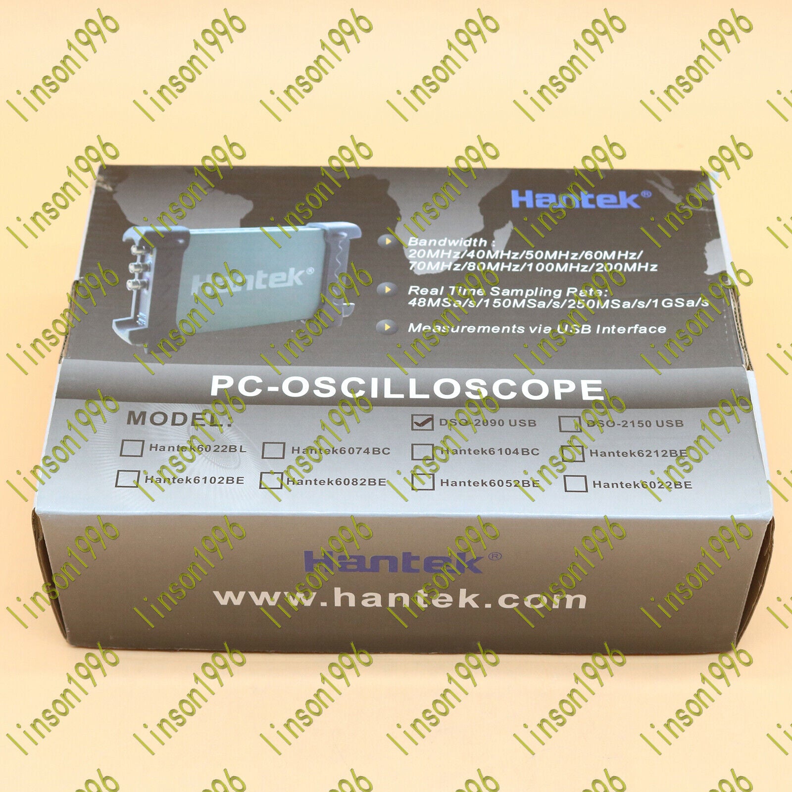 new  Hantek DSO2090 100MSa/s PCUSB Digital Oscilloscope 2CHs 40MHz 8Bit Analyzer Hantek