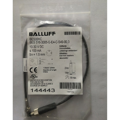 BALLUFF Proximity Sensor BES 516-3005 G E4 C S49-00, 3 spot stock - BALLUFF