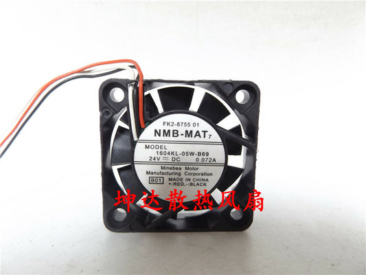 1pcs  NMB 1604KL-05W-B69 4010 24V 0.072A 3-wire fan