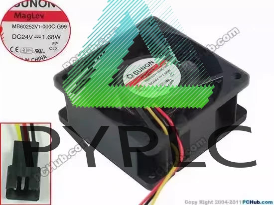 1 PCS SUNON Fan MB60252V1-000C-G99 DC24V 1.68W 6025 6CM 3 WIRE inverter fan