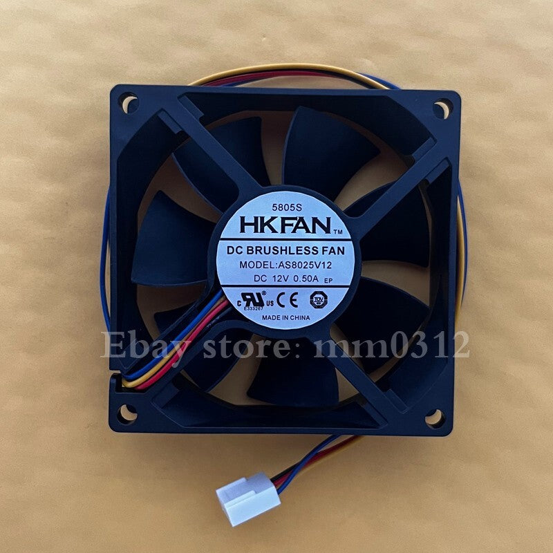 HKFAN AS8025V12 DC12V 0.50A 8025 80*25MM cooling fan
