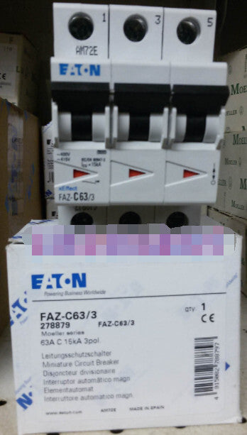1PCS Eaton Moeller FAZ-C63/3 Circuit Breakers 3P 63A C-Type