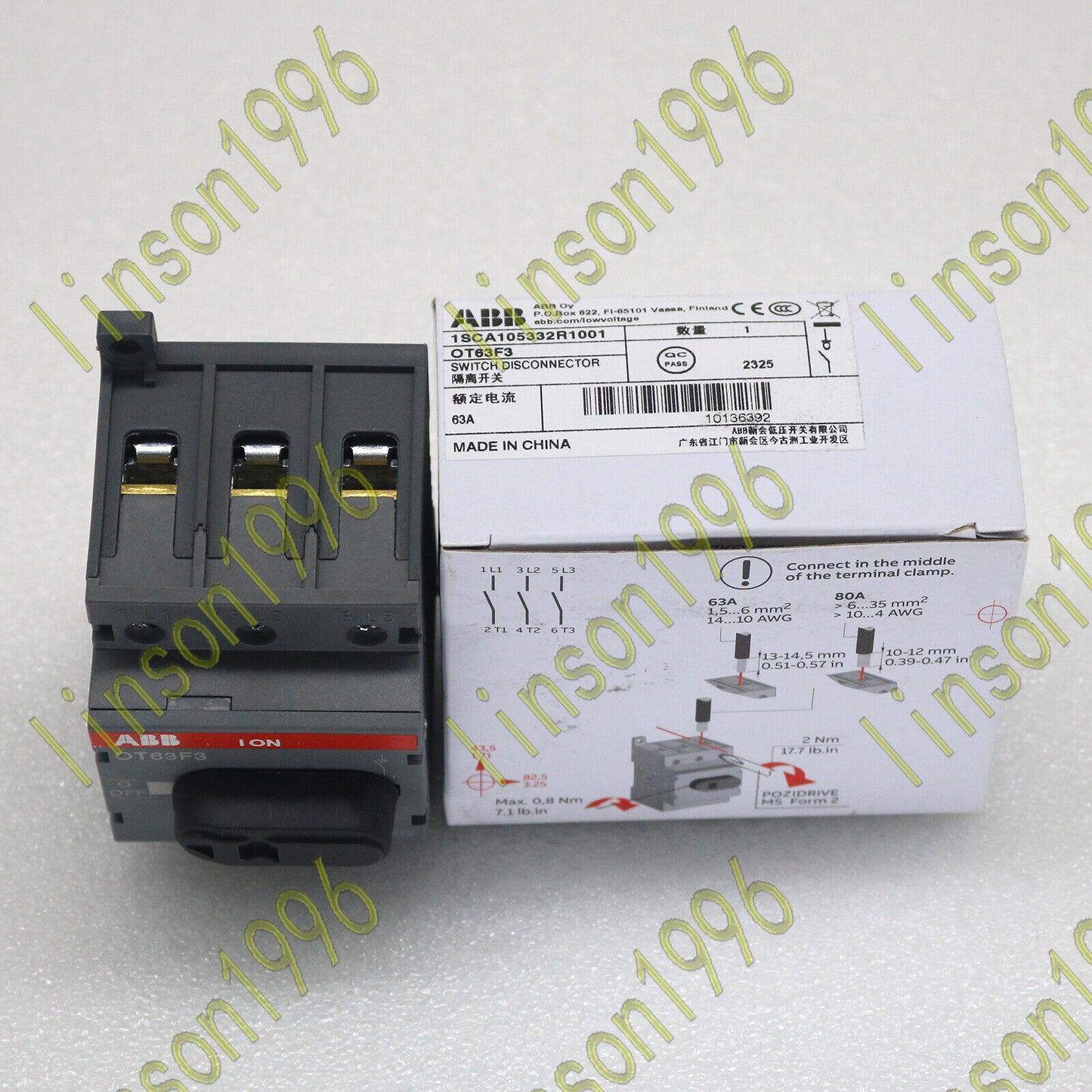 ABB OT63F3 1SCA105332R1001 Disconnect Switch - ABB