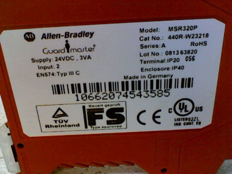 ALLEN BRADLEY 440R-W23218 SERIES A RELAY 220V 50Hz 30A 20 Contact Points RS485 - ALLEN BRADLEY