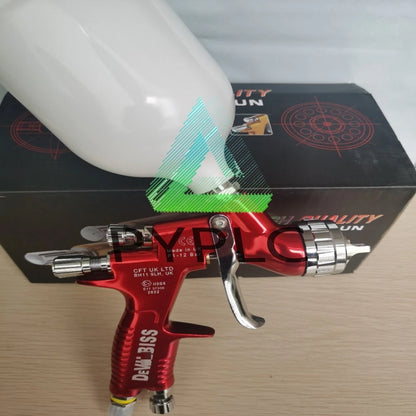Red Spray Gun GTI PRO LITE 1.3mm Nozzle LVMP 600ml cup for Devilbiss
